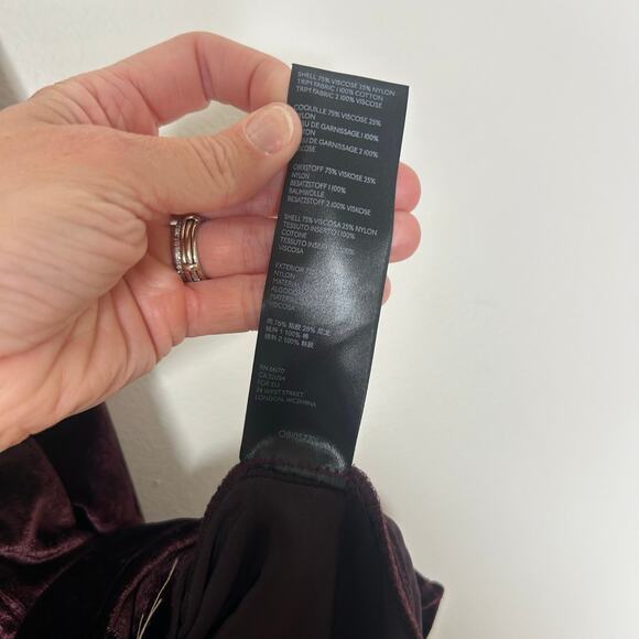 Maeve Anthropologie Katrina Burgundy Velvet Button Up Shirt - Picture 5 of 6